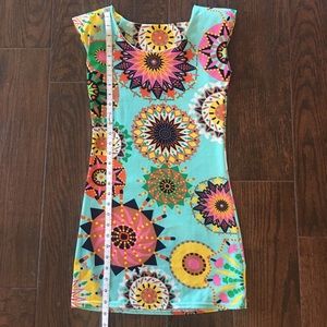Colorful Printed Mini Dress